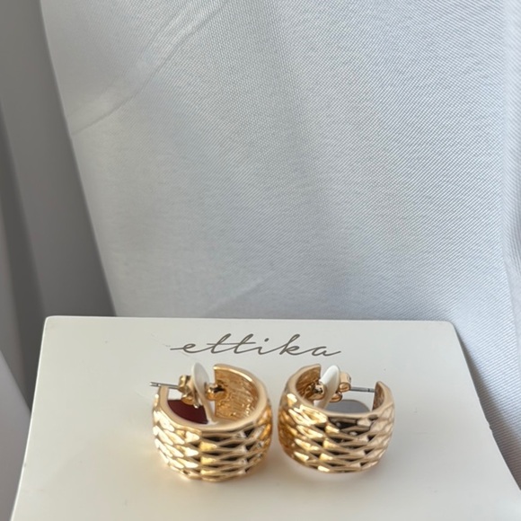 Ettika Gold Hoop Earrings - Picture 2 of 2